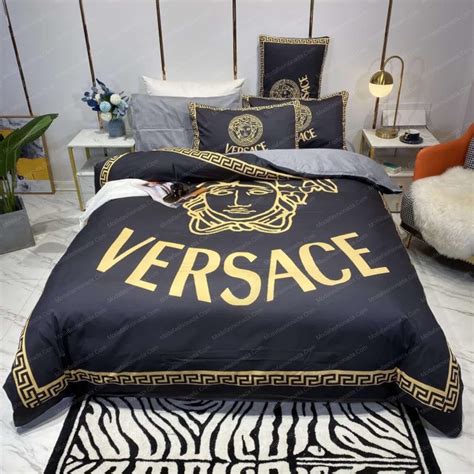 versace bed set cotton|versace comforter set king.